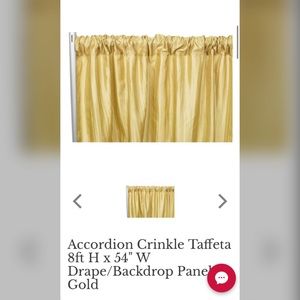 8ft H x 54” W Green, White and Gold Backdrop Panel